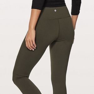 Lululemon Wunder Under olive green leggings